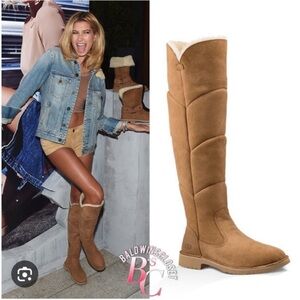 UGGS Tan Suede Knee-High Boots Size 6